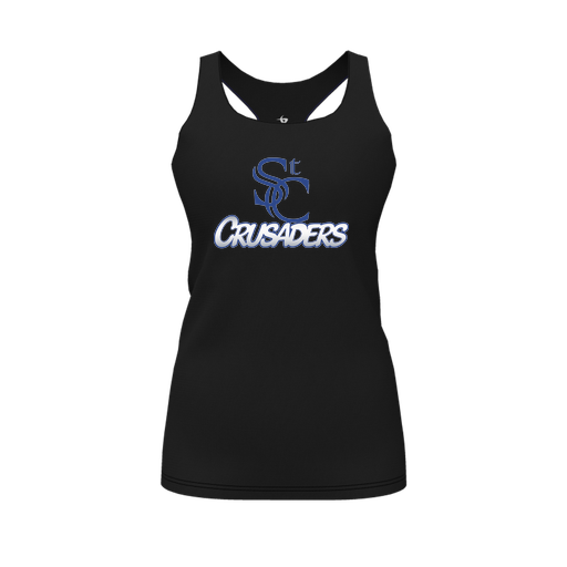 [FT0TRBBK-FYS-LOGO1] Decker Racerback Tank Top (Female Youth S, Black, Logo 1)