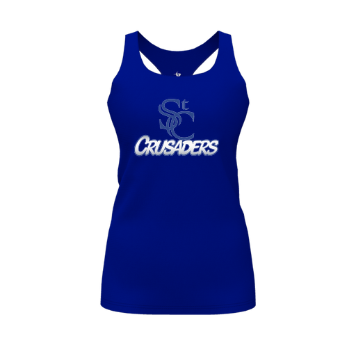 [FT0TRBRY-FYS-LOGO1] Decker Racerback Tank Top (Female Youth S, Royal, Logo 1)