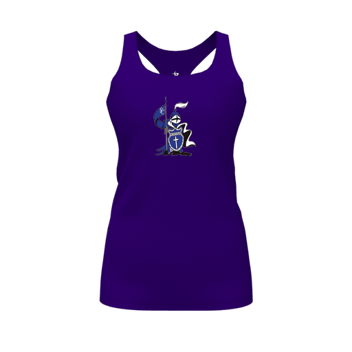 [FT0TRBPP-FYS-LOGO2] Decker Racerback Tank Top (Female Youth S, Purple, Logo 2)