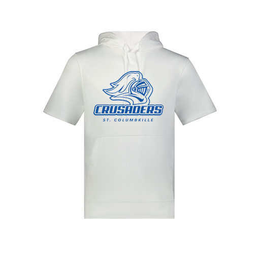 [6871.005.S-LOGO3] Men's Dri Fit Short Sleeve Hoodie (Adult S, White, Logo 3)