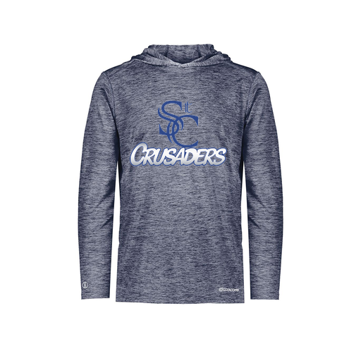 [FOLHCGNV-AS-LOGO1] Decker Men's Charge Hoodie (Adult S, Navy, Logo 1)