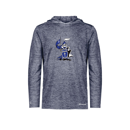 [FOLHCGNV-AS-LOGO2] Decker Men's Charge Hoodie (Adult S, Navy, Logo 2)