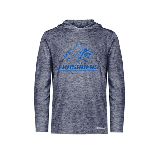 [FOLHCGNV-YS-LOGO3] Decker Youth Charge Hoodie (Youth S, Navy, Logo 3)