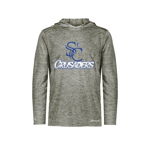 [CUS-DFW-CHGHOOD-PER-LSL-GRY-YS-LOGO1] Youth Charge Hoodie (Youth S, Gray, Logo 1)