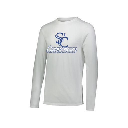 [3075.005.XS-LOGO1] Men's LS Ultra-blend T-Shirt (Adult XS, White, Logo 1)